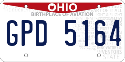 OH license plate GPD5164