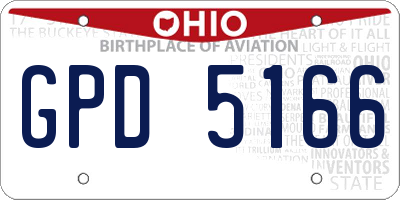 OH license plate GPD5166