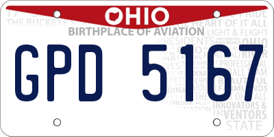 OH license plate GPD5167