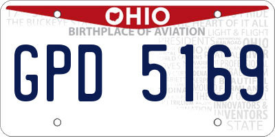 OH license plate GPD5169