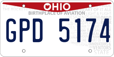 OH license plate GPD5174