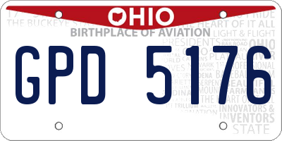OH license plate GPD5176