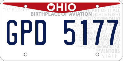 OH license plate GPD5177