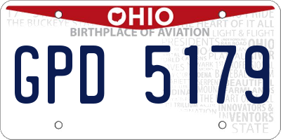 OH license plate GPD5179