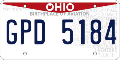 OH license plate GPD5184