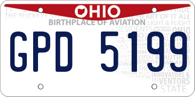 OH license plate GPD5199