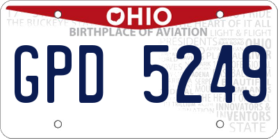 OH license plate GPD5249