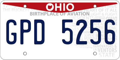 OH license plate GPD5256