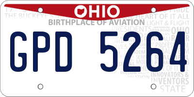 OH license plate GPD5264