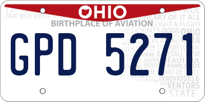 OH license plate GPD5271