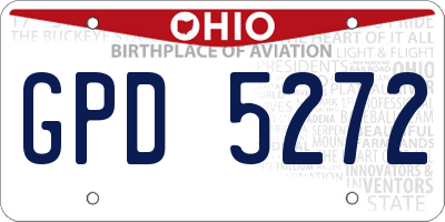 OH license plate GPD5272