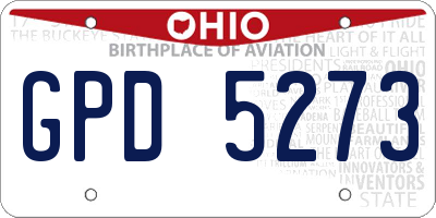 OH license plate GPD5273
