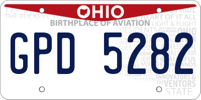 OH license plate GPD5282