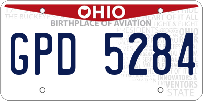 OH license plate GPD5284
