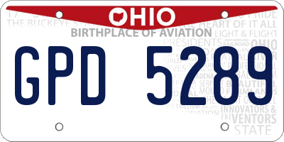 OH license plate GPD5289
