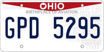 OH license plate GPD5295