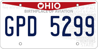 OH license plate GPD5299