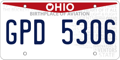 OH license plate GPD5306
