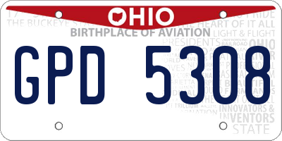OH license plate GPD5308