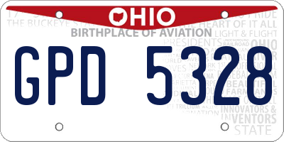 OH license plate GPD5328