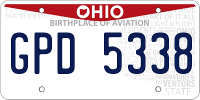 OH license plate GPD5338