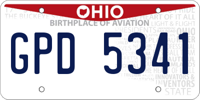 OH license plate GPD5341