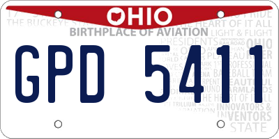 OH license plate GPD5411