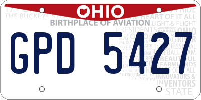OH license plate GPD5427