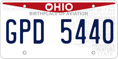 OH license plate GPD5440