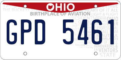 OH license plate GPD5461