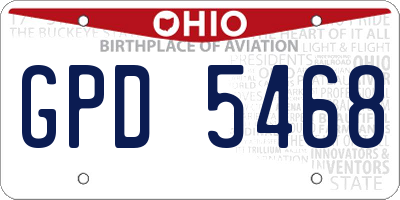 OH license plate GPD5468