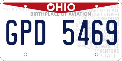 OH license plate GPD5469