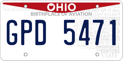 OH license plate GPD5471