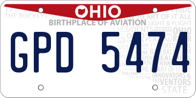 OH license plate GPD5474