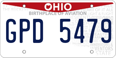 OH license plate GPD5479