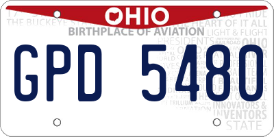 OH license plate GPD5480