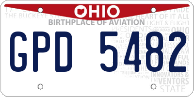 OH license plate GPD5482
