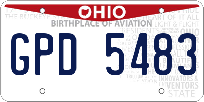 OH license plate GPD5483