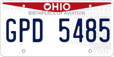 OH license plate GPD5485