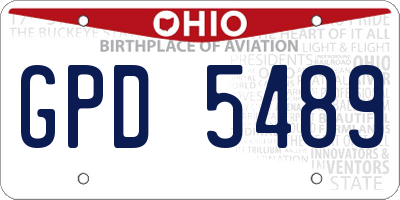 OH license plate GPD5489
