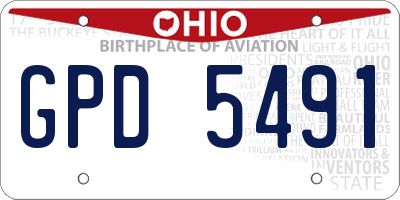 OH license plate GPD5491