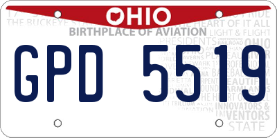 OH license plate GPD5519