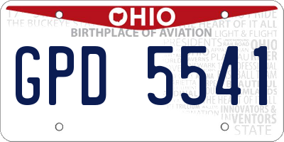 OH license plate GPD5541