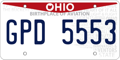 OH license plate GPD5553