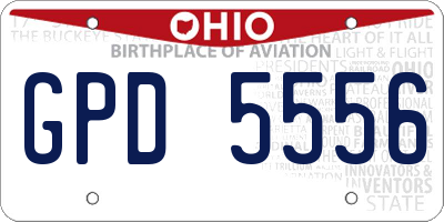 OH license plate GPD5556