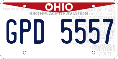 OH license plate GPD5557