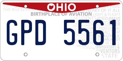 OH license plate GPD5561