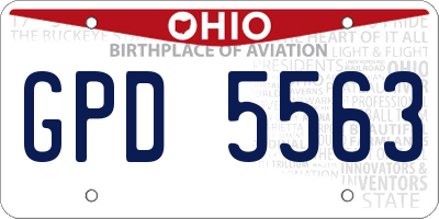 OH license plate GPD5563