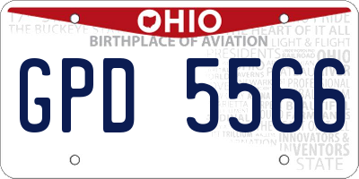 OH license plate GPD5566