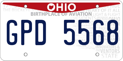 OH license plate GPD5568